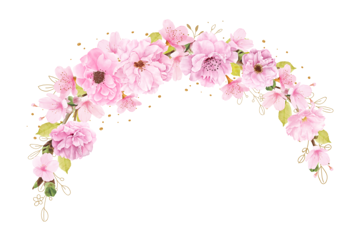 Decoração floral do formulário de confirmação