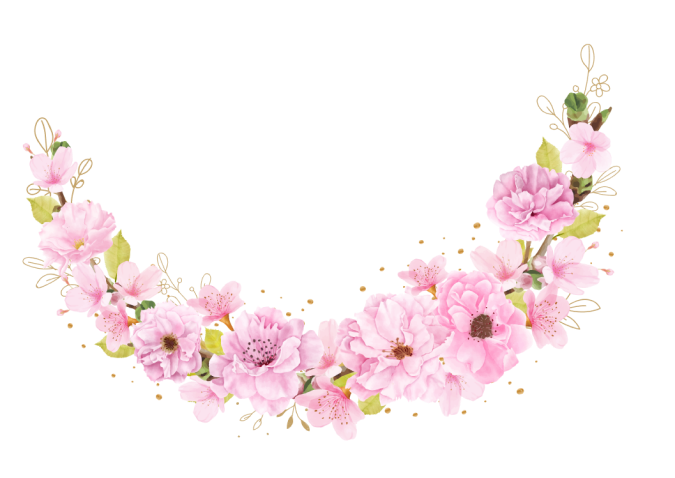 Decoração floral do formulário de confirmação
